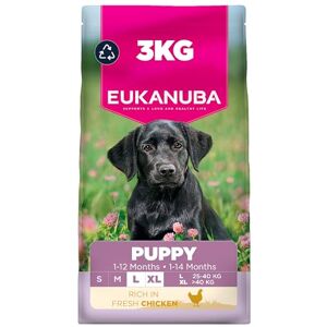 Eukanuba Fresh Chicken Complete Dry Puppy Food For Large & Giant Breed Dogs 3KG Eukanuba Fresh Chicken Complete Dry Puppy Food For Large & Giant Breed Dogs 3KG