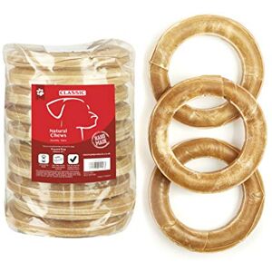 CLASSIC Pet Products For Dogs Rawhide Pressed Ring, 150 mm, Pack of 10 CLASSIC Pet Products For Dogs Rawhide Pressed Ring, 150 mm, Pack of 10