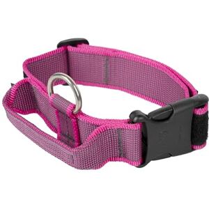 Julius-K9 Color and Gray Collar with Handle and Interchangeable Patch, 40 mm (38-53 cm), Pink-Gray Julius-K9 Color and Gray Collar with Handle and Interchangeable Patch, 40 mm (38-53 cm), Pink-Gray