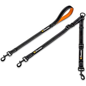 Sweetie Double Dog Lead for Walking 2 Dogs No Tangle. Dual Leash for Medium, Large Dogs. Comfortable, Adjustable Length Twin Split Leads, Heavy-Duty with Padded Handle. Sweetie Double Dog Lead for Walking 2 Dogs No Tangle. Dual Leash for Medium, Large Dogs. Comfortable, Adjustable Length Twin Split Leads, Heavy-Duty with Padded Handle.
