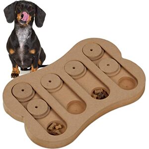 Relaxdays Interactive Intelligence, Dogs, Food Toy, Treat Hiding, Sniffing Puzzle Game, MDF, Natural Wood, Fibreboard, 2.5x29.5x20 cm Relaxdays Interactive Intelligence, Dogs, Food Toy, Treat Hiding, Sniffing Puzzle Game, MDF, Natural Wood, Fibreboard, 2.5x29.5x20 cm
