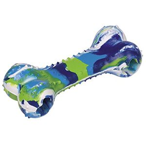 Nobby Rubber Bone Dog Toy 18cm Camouflage Durable Natural Rubber Chew and Fetch Toy with Treat Openings for Dental Care Nobby Rubber Bone Dog Toy 18cm Camouflage Durable Natural Rubber Chew and Fetch Toy with Treat Openings for Dental Care