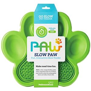 PetDreamHouse Paw 2-in-1 Dog Slow Feeder Bowl and Removable Lick Mats for Dogs, Puppies or Cats Plate Food Treats Controls Fast Eating Anti Bloating-Green PetDreamHouse Paw 2-in-1 Dog Slow Feeder Bowl and Removable Lick Mats for Dogs, Puppies or Cats Plate Food Treats Controls Fast Eating Anti Bloating-Green