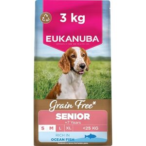 Eukanuba Grain Free Ocean Fish Complete Dry Dog Food For Senior Small & Medium Breed Dogs 3KG Eukanuba Grain Free Ocean Fish Complete Dry Dog Food For Senior Small & Medium Breed Dogs 3KG