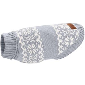 HUNTER BIRKA Dog Jumper, Warm Knitted Jumper for Dogs, Soft Chenille Yarn, with Turtleneck & Norwegian Pattern, Machine Washable at 30°C, Colour: Grey Blue, Size: 60 HUNTER BIRKA Dog Jumper, Warm Knitted Jumper for Dogs, Soft Chenille Yarn, with Turtleneck & Norwegian Pattern, Machine Washable at 30°C, Colour: Grey Blue, Size: 60