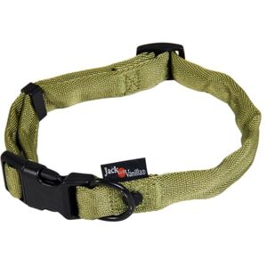JACK AND VANILLA , Adjustable Nylon Dog Collar, Optimal Comfort, Resistant and Secure, Green, Size S 12 mm x 23-36 cm, Ideal for Walks and Games, Comfort Model JACK AND VANILLA , Adjustable Nylon Dog Collar, Optimal Comfort, Resistant and Secure, Green, Size S 12 mm x 23-36 cm, Ideal for Walks and Games, Comfort Model