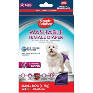 Simple Solution Washable Re-usable Female Dog Diapers, Absorbent with Leak Proof Fit for Excitable Urination or Incontinence 1 x Small Dog Diaper Simple Solution Washable Re-usable Female Dog Diapers, Absorbent with Leak Proof Fit for Excitable Urination or Incontinence 1 x Small Dog Diaper