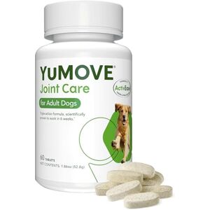Yumove Joint Supplement for Dogs, Essential Dog Hip and Joint Aid for Stiff Adult Dogs with Glucosamine, Chondroitin & Green Lipped Mussel, 60 Tablets Yumove Joint Supplement for Dogs, Essential Dog Hip and Joint Aid for Stiff Adult Dogs with Glucosamine, Chondroitin & Green Lipped Mussel, 60 Tablets