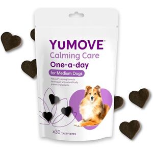 Yumove Calming Care Tasty Treats Dog Supplements, Anxiety Relief Calming Tablets for Dogs who are Stressed or Nervous, Medium Dogs, 30 Chews 1 Month Supply Yumove Calming Care Tasty Treats Dog Supplements, Anxiety Relief Calming Tablets for Dogs who are Stressed or Nervous, Medium Dogs, 30 Chews 1 Month Supply