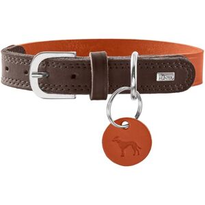 HUNTER Lemvig Dog Collar, Colour: Orange/Dark Brown, Leather, Resilient and Durable, Pleasantly Soft, Comfortable, Elegant and Trendy, Made in Germany, Size: 45 HUNTER Lemvig Dog Collar, Colour: Orange/Dark Brown, Leather, Resilient and Durable, Pleasantly Soft, Comfortable, Elegant and Trendy, Made in Germany, Size: 45