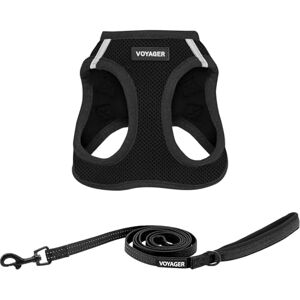 Best Pet Supplies XL Black Dog Harness - All Weather Mesh Step-In Vest Best Pet Supplies XL Black Dog Harness - All Weather Mesh Step-In Vest