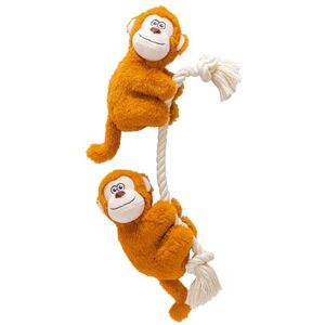 Karlie Kletter Monkey Duo Dog Toy, Plush, Brown, 42 x 13 cm Karlie Kletter Monkey Duo Dog Toy, Plush, Brown, 42 x 13 cm