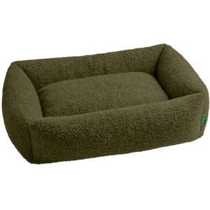 HUNTER KUMARA Dog Sofa Khaki Cuddly Soft Teddy Plush Non-Slip Bottom Reversible Inner Cushion Trendy Generous Filling Cover Machine Washable Size: 80 x 60 cm HUNTER KUMARA Dog Sofa Khaki Cuddly Soft Teddy Plush Non-Slip Bottom Reversible Inner Cushion Trendy Generous Filling Cover Machine Washable Size: 80 x 60 cm