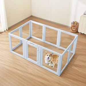 VEVOR Dog Whelping Box, 76x49x30 in Plastic Dog Whelping Pen for Large Sized Dogs, Waterproof Puppy Playpen with Transparent Windows & Door Lock, Easy to Clean, Durable Indoor Pet Dogs Cats Birth Kit VEVOR Dog Whelping Box, 76x49x30 in Plastic Dog Whelping Pen for Large Sized Dogs, Waterproof Puppy Playpen with Transparent Windows & Door Lock, Easy to Clean, Durable Indoor Pet Dogs Cats Birth Kit