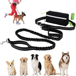 Euqvunn Hands Free Dog Lead with Waist Pack – 1.6m to 2.2m Dual Handles Elastic Leash for Medium Dogs, Ideal for Running, Walking, Hiking, Mountaineering & Travel Euqvunn Hands Free Dog Lead with Waist Pack – 1.6m to 2.2m Dual Handles Elastic Leash for Medium Dogs, Ideal for Running, Walking, Hiking, Mountaineering & Travel