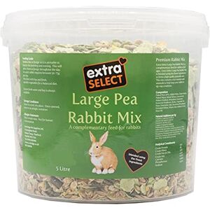 Extra Select Premium Large Pea Rabbit Mix Peaflakes, Rabbit Muesli, Small Nuggets and Natural Forage Bunny Food 5L Tub Extra Select Premium Large Pea Rabbit Mix Peaflakes, Rabbit Muesli, Small Nuggets and Natural Forage Bunny Food 5L Tub