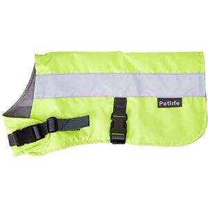Flectalon Petlife Hi-Vis Dog Jacket Complete with Thermal Lining, 14-inch, Fluorescent Yellow Flectalon Petlife Hi-Vis Dog Jacket Complete with Thermal Lining, 14-inch, Fluorescent Yellow