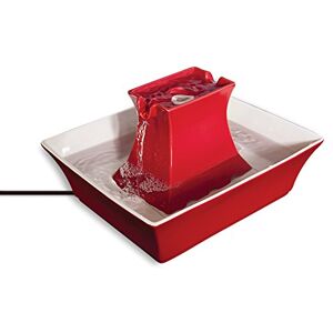 PetSafe Drinkwell Ceramic Pagoda Fountain, Drinking Fountain for Cats and Dogs, Dual Water Stream 2 Litre, Red PetSafe Drinkwell Ceramic Pagoda Fountain, Drinking Fountain for Cats and Dogs, Dual Water Stream 2 Litre, Red