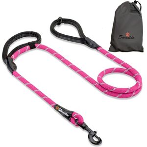 Sweetie Rope Dog Lead, Pink Strong Leash, 2 Padded Handles 5 FT Medium, Large Dogs Reflective, Weather Resistant. Sweetie Rope Dog Lead, Pink Strong Leash, 2 Padded Handles 5 FT Medium, Large Dogs Reflective, Weather Resistant.