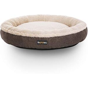 Feandrea Dog Bed, Dog Sofa, Cat Bed, Donut Shape, Round, 65 cm Dia, Brown PGW65C Feandrea Dog Bed, Dog Sofa, Cat Bed, Donut Shape, Round, 65 cm Dia, Brown PGW65C