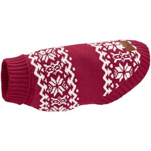 HUNTER BIRKA Dog Jumper, Warm Knitted Jumper for Dogs, Soft Chenille Yarn, with Turtleneck and Norwegian Pattern, Machine Washable at 30°C, Colour: Red, Size: 55 HUNTER BIRKA Dog Jumper, Warm Knitted Jumper for Dogs, Soft Chenille Yarn, with Turtleneck and Norwegian Pattern, Machine Washable at 30°C, Colour: Red, Size: 55
