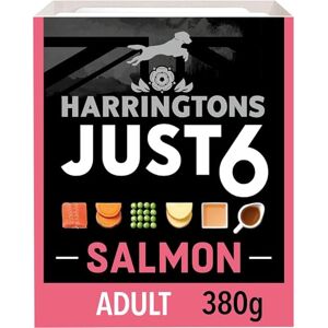 HARRINGTONS Just 6 Complete Grain Free Hypoallergenic Salmon & Veg Wet Adult Dog Food 380g (Pack of 8) In A Tasty Gravy HARRINGTONS Just 6 Complete Grain Free Hypoallergenic Salmon & Veg Wet Adult Dog Food 380g (Pack of 8) In A Tasty Gravy