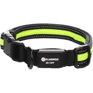 Flamingo Dog Collar Flitzy Black & Yellow L 42-63cm 25mm Flamingo Dog Collar Flitzy Black & Yellow L 42-63cm 25mm