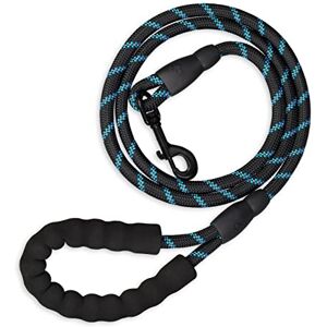 Relaxdays Lead Reflective, 150 cm, Padded Loop, Leash for Small & Large Dogs, up to 50 kg, Nylon, Black, 165x2.5x5 cm Relaxdays Lead Reflective, 150 cm, Padded Loop, Leash for Small & Large Dogs, up to 50 kg, Nylon, Black, 165x2.5x5 cm