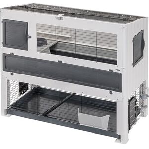 Ferplast Rabbit Cage BONNIE LARGE with Pet Pen, Indoor Rabbit Hutch 2-Storey, Guinea Pig Cage, with Enclosure for Rabbits, Rabbit House and Water Bottle, 128 x 64 x h 113 cm, in Plastic Ferplast Rabbit Cage BONNIE LARGE with Pet Pen, Indoor Rabbit Hutch 2-Storey, Guinea Pig Cage, with Enclosure for Rabbits, Rabbit House and Water Bottle, 128 x 64 x h 113 cm, in Plastic