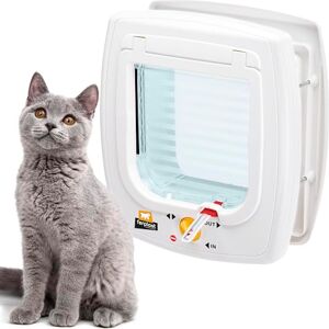 Ferplast Magnetic Cat Flap, Cat Collar with Magnetic Tag Included, 4-way Controllable Entry and Exit, Protection against Air Draughts, Universal Installation, SWING 7 Small Size, Cat Door, White Ferplast Magnetic Cat Flap, Cat Collar with Magnetic Tag Included, 4-way Controllable Entry and Exit, Protection against Air Draughts, Universal Installation, SWING 7 Small Size, Cat Door, White