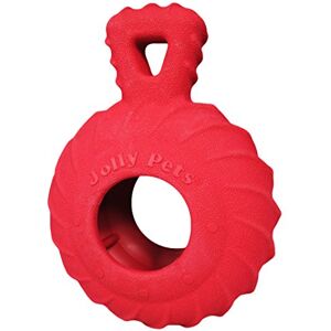 Jolly Pets Tuff Treader Dog Toy with Handle, 6 Inches, Red, Model:JTR23 Jolly Pets Tuff Treader Dog Toy with Handle, 6 Inches, Red, Model:JTR23