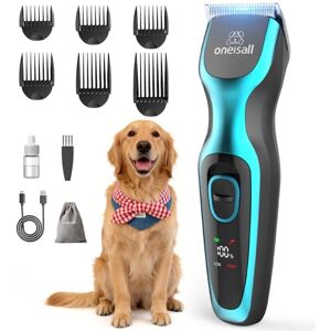 oneisall Dog Clippers Professional for Thick Hair, Heavy-Duty Grooming Kits with Detachable Metal Blade, Low Noise, 210 Min Run Time, Cordless Pet Shaver for Cockapoo Poodles oneisall Dog Clippers Professional for Thick Hair, Heavy-Duty Grooming Kits with Detachable Metal Blade, Low Noise, 210 Min Run Time, Cordless Pet Shaver for Cockapoo Poodles