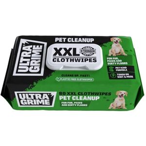 UltraGrime Pet Cleaning Wet Wipes for Dogs & Cats Extra Large Dog Wipes for Paws, Eyes & Ears Gentle Pet Grooming Wipes for Everyday Cleaning – (Pack of 80) UltraGrime Pet Cleaning Wet Wipes for Dogs & Cats Extra Large Dog Wipes for Paws, Eyes & Ears Gentle Pet Grooming Wipes for Everyday Cleaning – (Pack of 80)