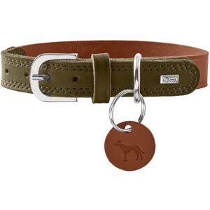 HUNTER Lemvig Dog Collar Colour: Cognac/Olive, Leather, Resilient and Durable, Pleasantly Soft, Comfortable, Elegant & Trendy, Made in Germany, Size: 50 HUNTER Lemvig Dog Collar Colour: Cognac/Olive, Leather, Resilient and Durable, Pleasantly Soft, Comfortable, Elegant & Trendy, Made in Germany, Size: 50