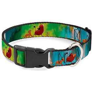 Buckle-Down Plastic Clip Collar Lion King Simba, Pumba & Timon Growing Up 1" Wide Fits 9-15" Neck Small Buckle-Down Plastic Clip Collar Lion King Simba, Pumba & Timon Growing Up 1" Wide Fits 9-15" Neck Small