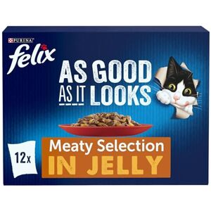 Felix As Good As it Looks Meaty Selection in Jelly Wet Cat Food 12x85g (Pack of 4) Felix As Good As it Looks Meaty Selection in Jelly Wet Cat Food 12x85g (Pack of 4)