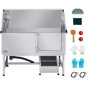 VEVOR Stainless Steel Dog Washing Station, 157.48 cm Pet Grooming Tub w/Ramp, PE Water Filter Board, Faucet & Showerhead & Soap Holder Dog Bathtub for Large & Medium & Small Pets (Right Door) VEVOR Stainless Steel Dog Washing Station, 157.48 cm Pet Grooming Tub w/Ramp, PE Water Filter Board, Faucet & Showerhead & Soap Holder Dog Bathtub for Large & Medium & Small Pets (Right Door)