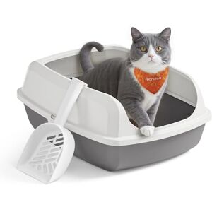Feandrea High Sided Cat Litter Tray, XL Open Top Litter Box with Scoop, for Kittens, Large Cats, Cloud White PPT009W101 Feandrea High Sided Cat Litter Tray, XL Open Top Litter Box with Scoop, for Kittens, Large Cats, Cloud White PPT009W101