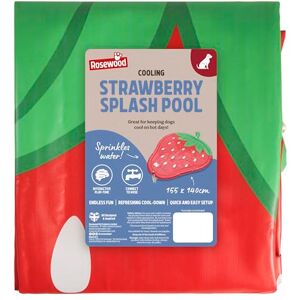 Rosewood - Cooling Strawberry Splash - 155 x 140 cm - Strawberry design - Hose attachment - Dog splash mat Rosewood - Cooling Strawberry Splash - 155 x 140 cm - Strawberry design - Hose attachment - Dog splash mat