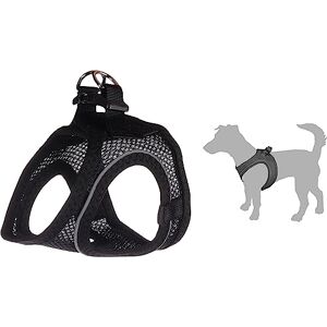 Flamingo Dog Harness Step&Go Bento Black S 30-35cm 37-40cm Flamingo Dog Harness Step&Go Bento Black S 30-35cm 37-40cm