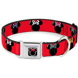 Buckle-Down Seatbelt Buckle Dog Collar Minnie Mouse Silhouette Red/Black/Polka Dot 1" Wide Fits 11-17" Neck Medium Buckle-Down Seatbelt Buckle Dog Collar Minnie Mouse Silhouette Red/Black/Polka Dot 1" Wide Fits 11-17" Neck Medium