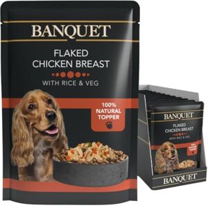 HILIFE Banquet Wet Dog Food Flaked Chicken Breast, Rice, Veg 100% Natural Ingredients, 15 Pouches x 100g HILIFE Banquet Wet Dog Food Flaked Chicken Breast, Rice, Veg 100% Natural Ingredients, 15 Pouches x 100g