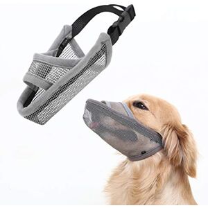 Crazy Felix Nylon Dog Muzzle for Small Medium Large Dogs, Air Mesh Breathable and Drinkable Pet Muzzle for Anti-Biting Anti-Barking Licking (Grey, XL) Crazy Felix Nylon Dog Muzzle for Small Medium Large Dogs, Air Mesh Breathable and Drinkable Pet Muzzle for Anti-Biting Anti-Barking Licking (Grey, XL)