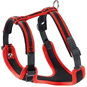 Ferplast Small Size Dog Harness ERGOCOMFORT EXTRA SMALL, Adjustable Dog Harness, Comfortable, Padded, Double Micro-adjustment Closure, Quick Release, Red Ferplast Small Size Dog Harness ERGOCOMFORT EXTRA SMALL, Adjustable Dog Harness, Comfortable, Padded, Double Micro-adjustment Closure, Quick Release, Red