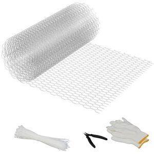 Relaxdays Wire Chicken Coop, Garden Fence, 40 cm x 10 m, Galvanised Mesh 15 x 25 mm, Metal, Silver Relaxdays Wire Chicken Coop, Garden Fence, 40 cm x 10 m, Galvanised Mesh 15 x 25 mm, Metal, Silver