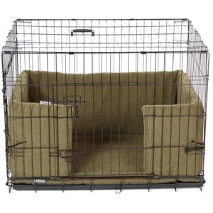 Danish Design Dog Crate Bumper Sherpa Fleece, Ecoflex Recycled Filling Olive Small Danish Design Dog Crate Bumper Sherpa Fleece, Ecoflex Recycled Filling Olive Small