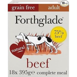 Forthglade Wet Dog Food (18 x 395g Trays) Grain Free & Hypoallergenic Dog Food, Adult 1 Year+, Beef with Vegetables, Complete Stomach Sensitive Meals with Natural Ingredients Forthglade Wet Dog Food (18 x 395g Trays) Grain Free & Hypoallergenic Dog Food, Adult 1 Year+, Beef with Vegetables, Complete Stomach Sensitive Meals with Natural Ingredients