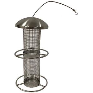 Dehner Natura Domestico Wild Bird Feeder Approx. 28 x 14 x 14 cm Stainless Steel Silver Dehner Natura Domestico Wild Bird Feeder Approx. 28 x 14 x 14 cm Stainless Steel Silver