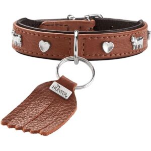 HUNTER MÜNCHEN Mini Dog Collar Cognac/Black for Small Dogs and Puppies Leather Elegant Costume Details Soft and Robust Fur Friendly Luxurious Sustainable Made in Germany Size: 30 HUNTER MÜNCHEN Mini Dog Collar Cognac/Black for Small Dogs and Puppies Leather Elegant Costume Details Soft and Robust Fur Friendly Luxurious Sustainable Made in Germany Size: 30