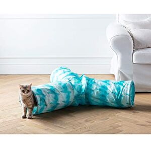 Dehner 2501237 Cat Toy Triplex Cat Tunnel Diameter 25 cm Length 50 cm Polyester Blue Dehner 2501237 Cat Toy Triplex Cat Tunnel Diameter 25 cm Length 50 cm Polyester Blue